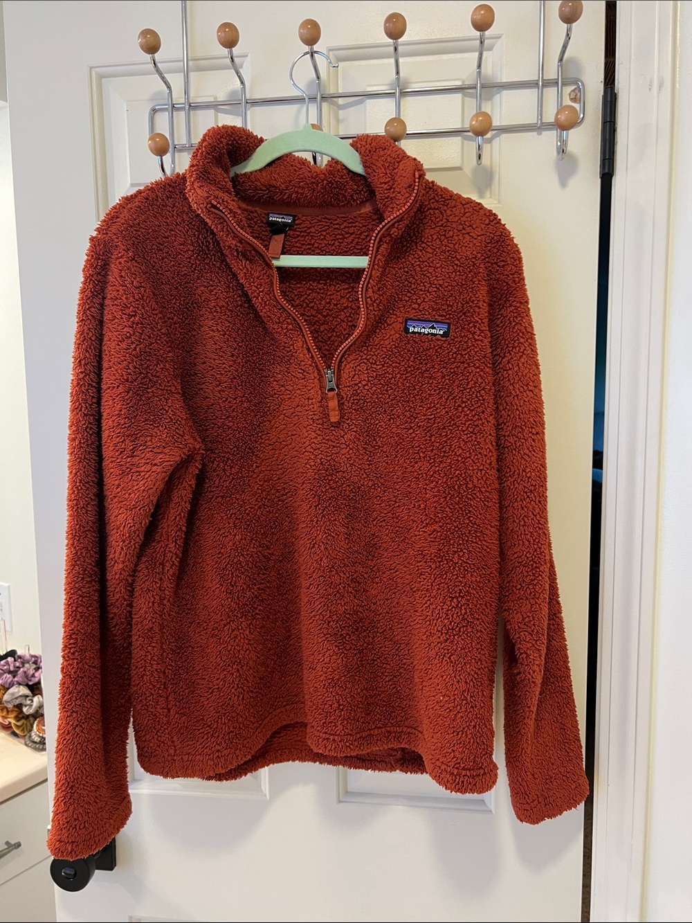 Patagonia Women's Rust Sherpa Half-Zip Pullover